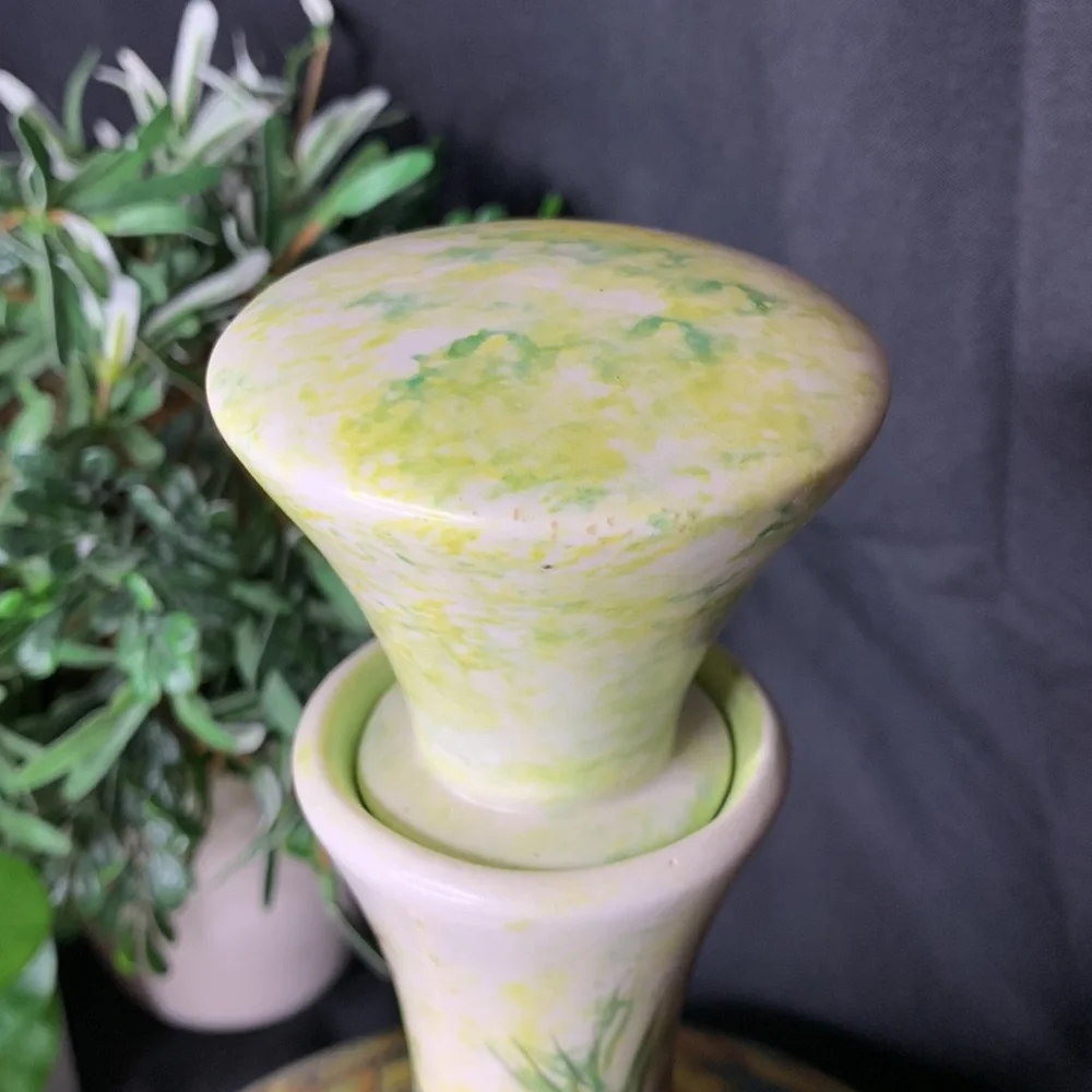 Vintage Artist Design hand painted and etched Ceramic Decanter with poppies - Picture 6 of 11